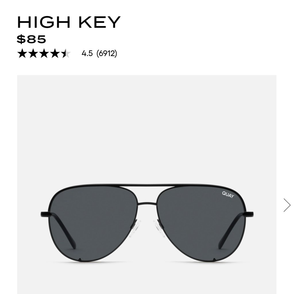 Quay High Key Mini Nwt